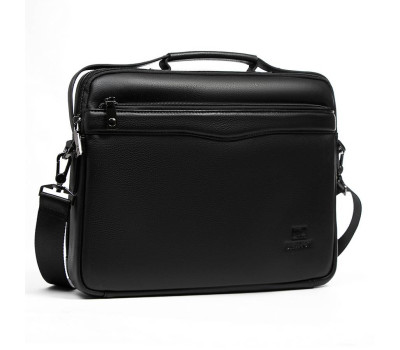 Сумка чоловіча шкіряний портфель BRETTON 3707-8 black