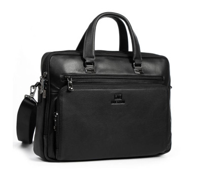 Сумка чоловіча шкіряний портфель BRETTON 3492-1 black