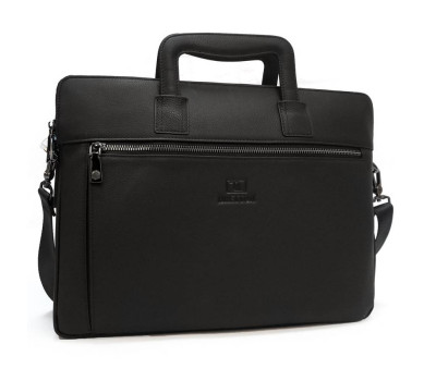 Сумка чоловіча шкіряний портфель BRETTON 407-178 black