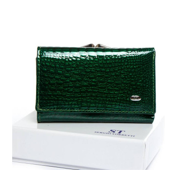 Кошелек LR Женский кожа-лак SERGIO TORRETTI W5 dark-green