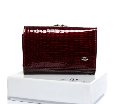 Гаманець Жіночий LR шкіра-лак SERGIO TORRETTI W5 wine-red