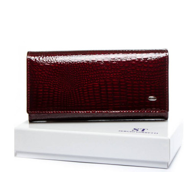 Гаманець Жіночий LR шкіра-лак SERGIO TORRETTI W501 wine-red