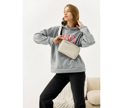 Женская сумка бананка на пояс Sambag Harvi серая