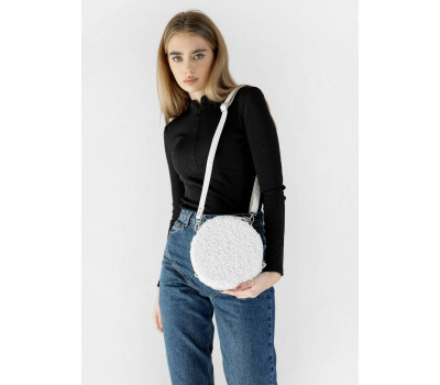 Жіноча кругла сумка Sambag Bale Dolly біла