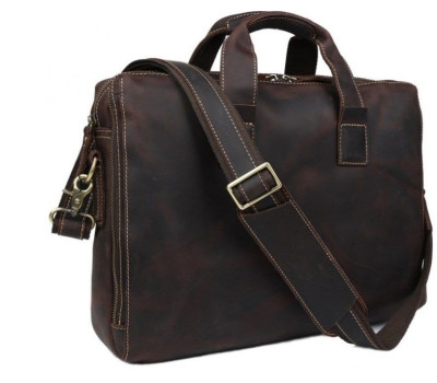 Сумка Vintage 14567 из винтажной кожи Коричневая