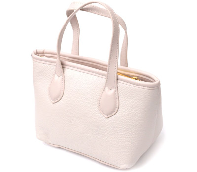 Компактна жіноча сумка з натуральної шкіри Vintage 22284 Білий