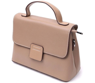 Жіноча сумка сетчел з натуральної шкіри Vintage 22292 Бежева