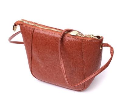 Невелика сумка жіноча через плече з натуральної шкіри Vintage 22300 Коричнева