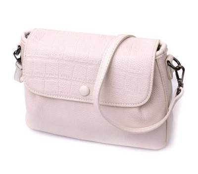 Дивовижна жіноча сумка з натуральної шкіри Vintage 22331 Біла