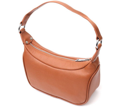 Сумка напівкруглого формату з однією ручкою з натуральної шкіри Vintage 22413 Коричнева