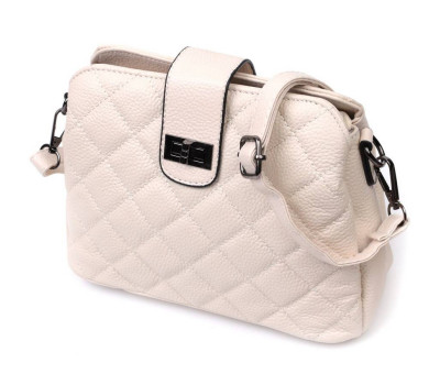 Вишукана сумка для стильних жінок із натуральної шкіри Vintage 22414 Біла