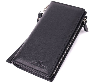 Вертикальний гаманець-клатч унісекс із натуральної шкіри ST Leather 22532 Чорний