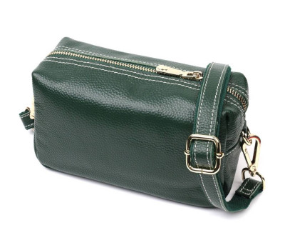 Універсальна сумка для жінок з двома ременями з натуральної шкіри Vintage 22277 Зелений
