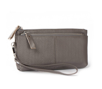 Косметичка шкіряна A-00276-7 grey Podium