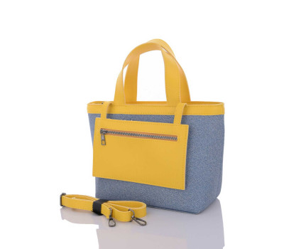 Жіноча сумка «Космо» джинс з жовтим WeLassie