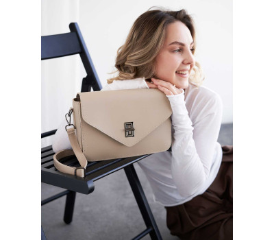 Стильна жіноча сумочка «Регіна» бежева WeLassie