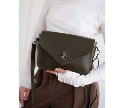 Стильна жіноча сумочка «Регіна» оливкова WeLassie