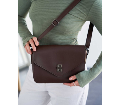 Стильна жіноча сумочка «Регіна» шоколадна WeLassie