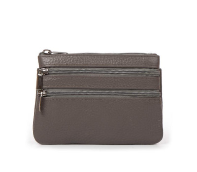 Косметичка шкіра A-00141 grey Podium