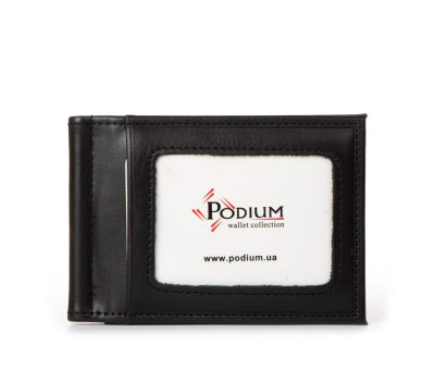 Затискач для банкнот шт.-шкіра 1009-1 black Podium