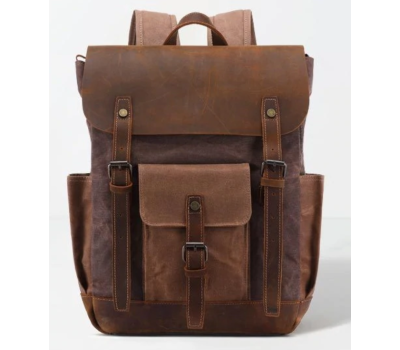 Рюкзак дорожный текстильный Vintage 20057 Коричневый