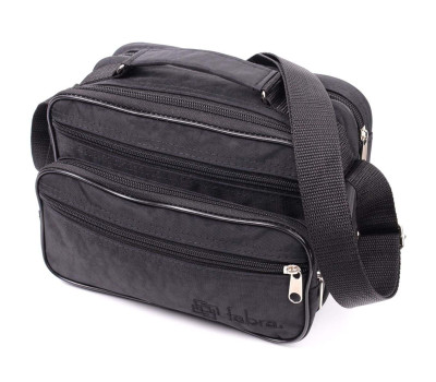 Зручна чоловіча сумка на плече з якісного поліестеру FABRA 22577 Чорний