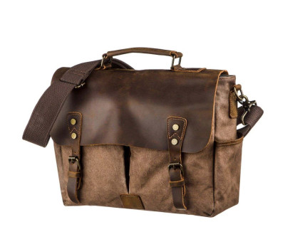 Солідний портфель на плече Vintage 20119 Коричневий