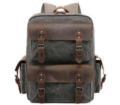 Туристичний рюкзак canvas Vintage 20107 Болотний