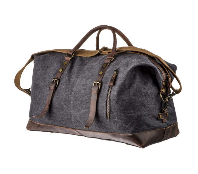 Дорожня сумка canvas Vintage 20130 Чорна