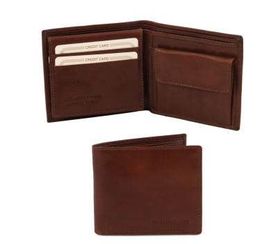 Эксклюзивный кожаный мужской бумажник тройного сложения Tuscany TL141377