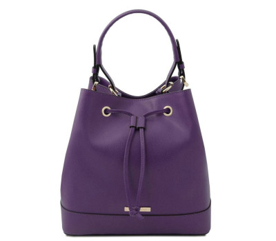 Кожаная женская сумка-ведро Tuscany Minerva TL142145