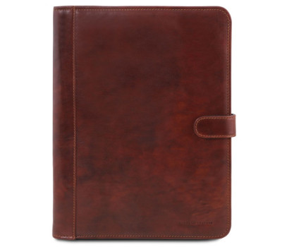 Шкіряна папка для документів на кнопці Adriano Tuscany TL141275