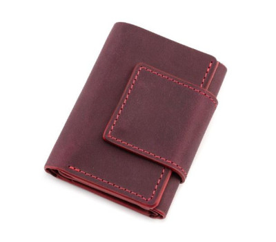 Портмоне, матова шкіра бордо Grande Pelle 504161