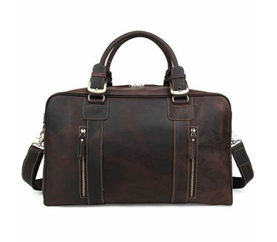 Дорожня сумка з натуральної шкіри tid1024R бренду Tiding