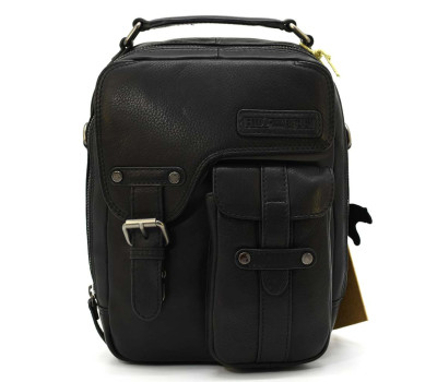 Фірмова чоловіча сумка крос-боді, колір чорний, Hill & Burry HB3060A