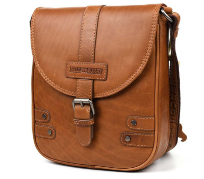Крута шкіряна чоловіча сумка через плече HILL BURRY 3100