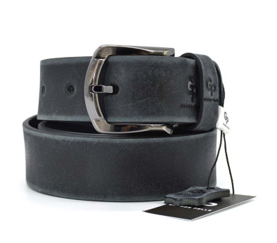 Шкіряний ремінь Quadro GP Grande Pelle 40 мм унісекс Італія сірий