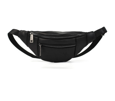 Кожаная бананка на два отделения с передним карманом TARWA RA-8040-3md черная