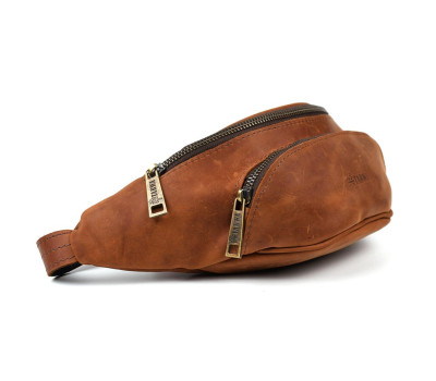 Кожаная бананка с передним карманом RB-30351-3md TARWA