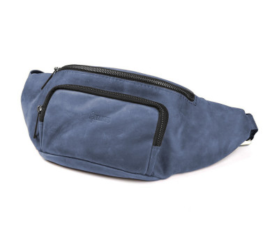 Стильная сумка на пояс бренда TARWA RK-3079-3md в зеленом crazy horse