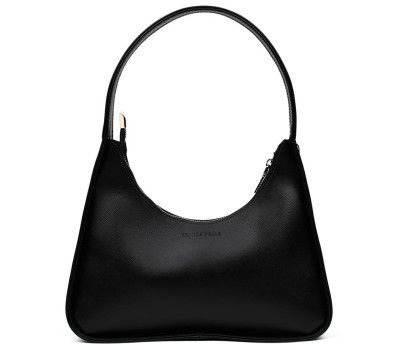 Сумка багет, сумка хобо, жіноча шкіряна Grande Pelle 763510 чорна