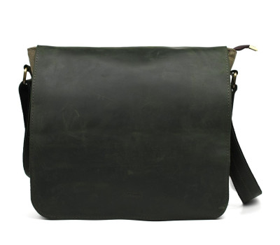 Сумка через плече розміру А4 з парусини та шкіри REE-6601-3md TARWA