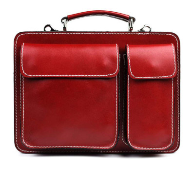 Шкіряний жіночий портфель Firenze FR7007R бордовий
