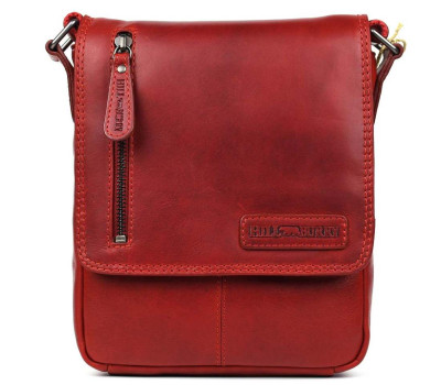 Чоловічий червоний шкіряний месенджер HILL BURRY HB3069sR