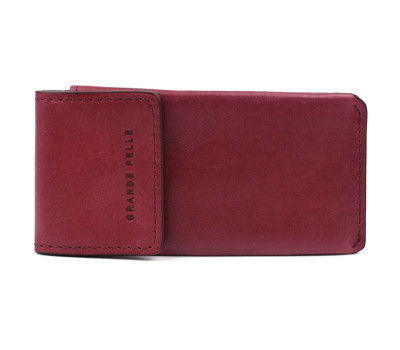 Ключниця шкіряна Grande Pelle 400661 бордова глянсова