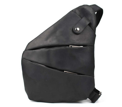 Мужская сумка-слинг через плечо микс канваса и кожи TARWA RAG-6402-3md