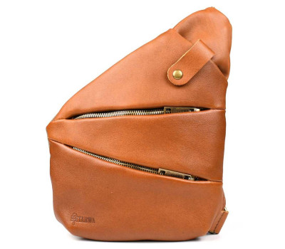 Мужская сумка-слинг через плечо микс канваса и кожи TARWA GBC-6402-3md