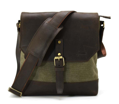 Сумка-месенджер через плече з канвасу та шкіри RH-1307-4lx TARWA