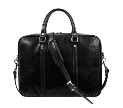 Шкіряна сумка для ноутбука - Hobbit - чорний 5216901