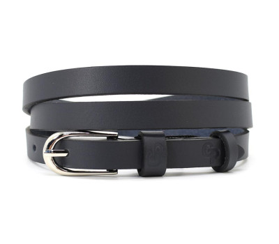 Ремінь жіночий тонкий Grande Pelle 1312040033 у синьому кольорі.